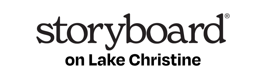 A logo that says storyboard on Lake Christine.